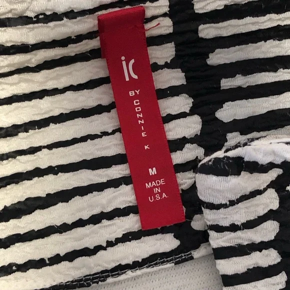 IC by Connie K Black and White Stripped & Textured Blazer - Picture 6 of 16